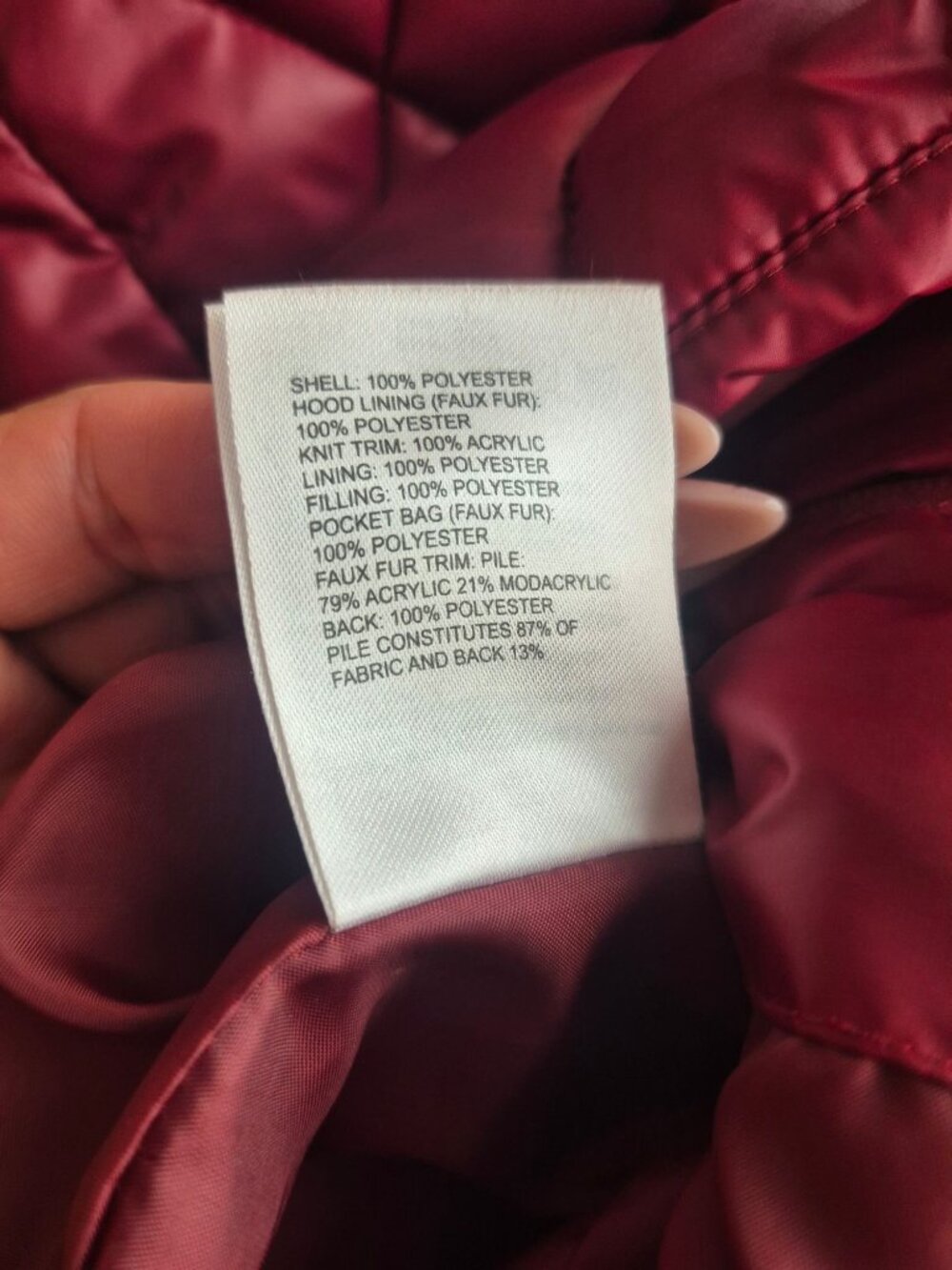 Laundry By Design Red Quilted Coat Size M - Picture 6 of 7